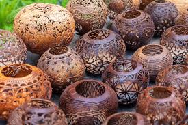 Coconut Shell Art Piece